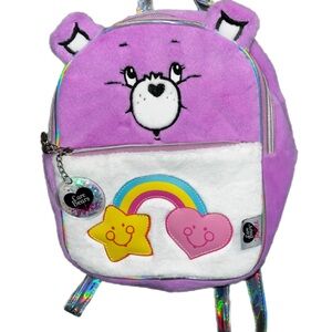 Justice Care Bear Mini Backpack 3D Ears Heart Star Rainbow Cute Heart Charm